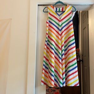 Vintage Stripe Rainbow Dress